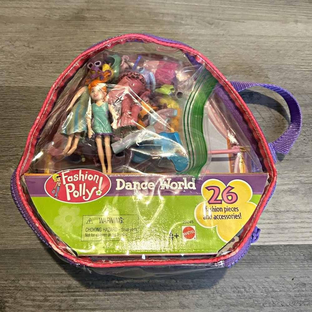 Mattel Polly Pocket y2k Fashion Polly! Dance World Backpack with Extra Pieces